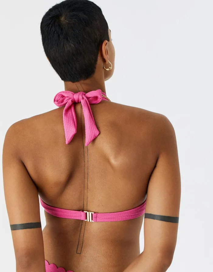 Accessorize Scallop Underwire Bikini Top Pink Pink Women Bikinis
