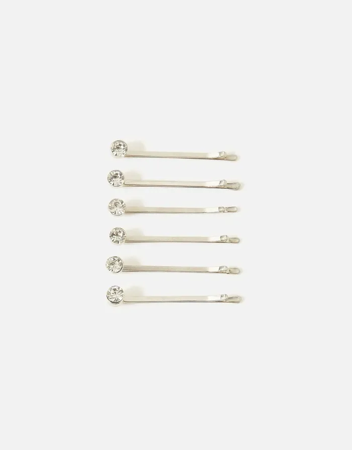 Accessorize Single Crystal Hair Slide Set Women Hair Accessories