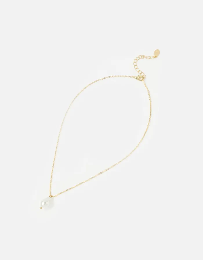 Accessorize Single Pearl Pendant Necklace Women Necklaces