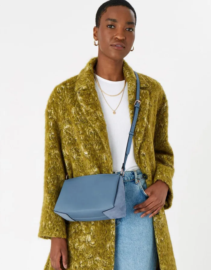 Accessorize Sofia Suedette CrossBody Bag Blue Blue Women CrossBody Bags