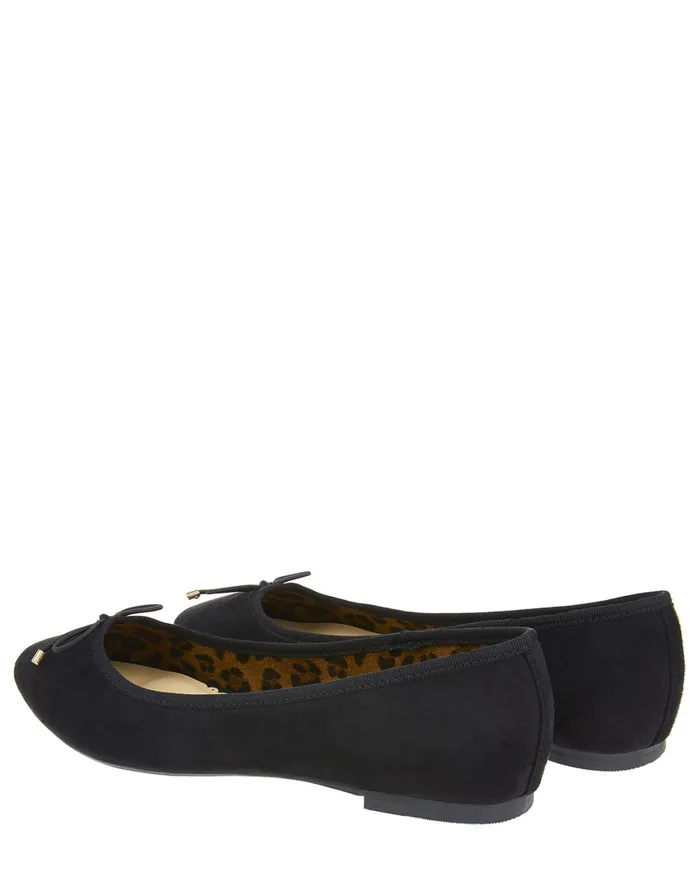 Accessorize Sophia Bow Detail Ballerina Flats Black Black Women Flat Shoes
