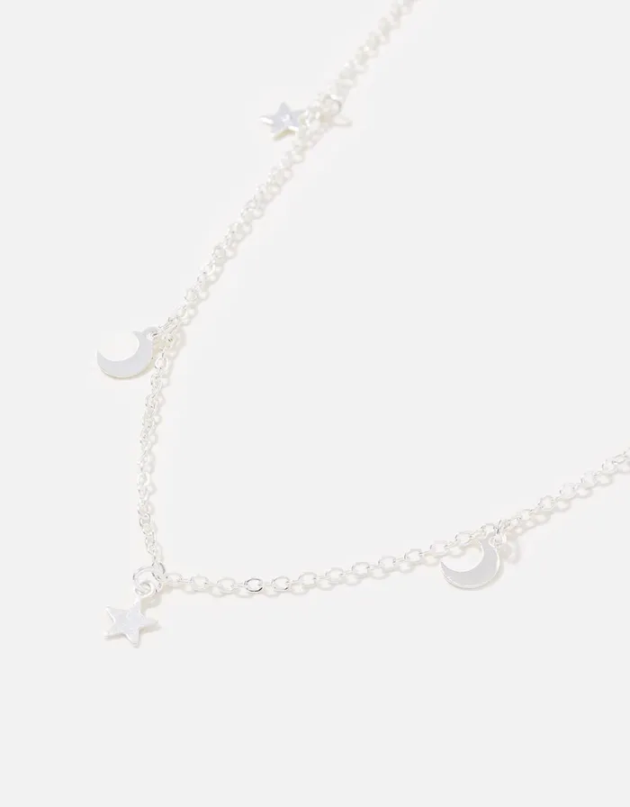 Accessorize Star And Moon Station Necklace Women Necklaces