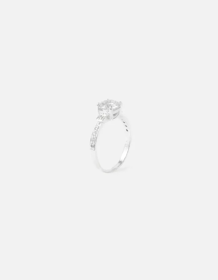 Accessorize Sterling Silver Amanda Engagement Ring Silver St Silver Women Rings