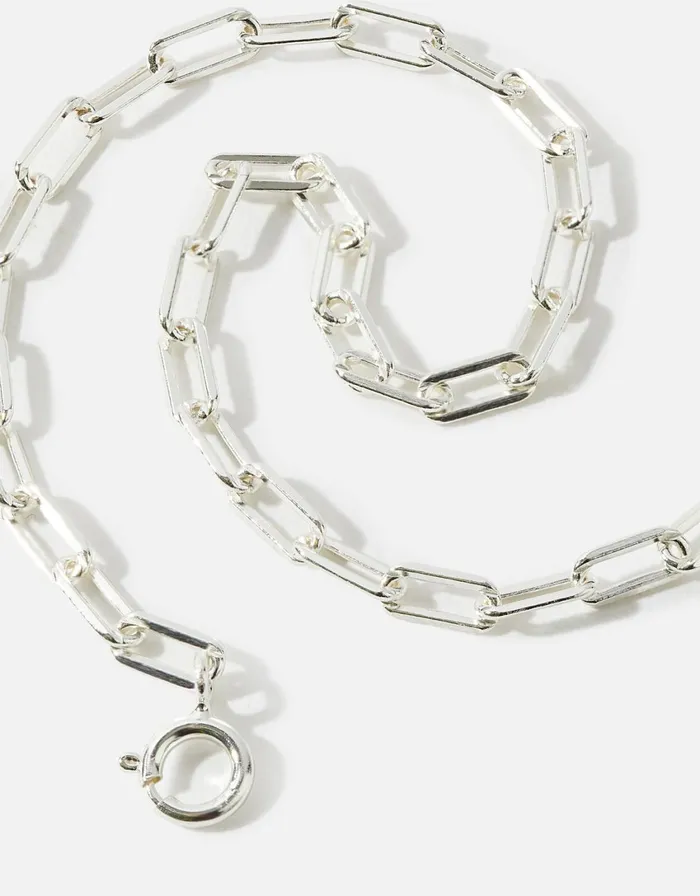 Accessorize Sterling Silver Paperclip Chain Bracelet Women Bracelets