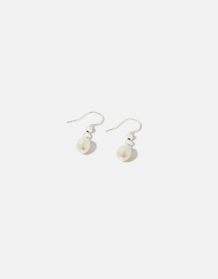 Accessorize Sterling Silver Short Drop Earrings Women Earrings