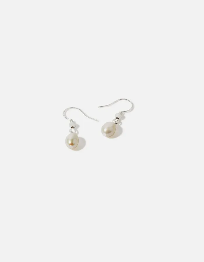 Accessorize Sterling Silver Short Drop Earrings Women Earrings