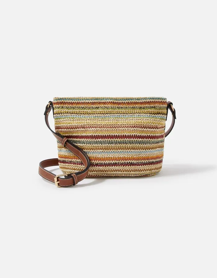 Accessorize Stripe Weave CrossBody Bag Women Beach Bags
