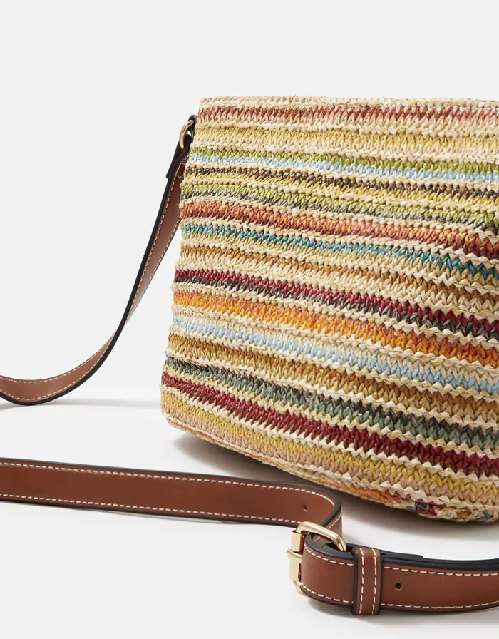 Accessorize Stripe Weave CrossBody Bag Women Beach Bags