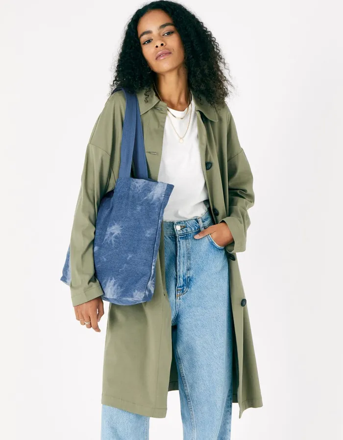 Accessorize Tie Dye Denim Shopper Bag Women Tote and Shopper Bags