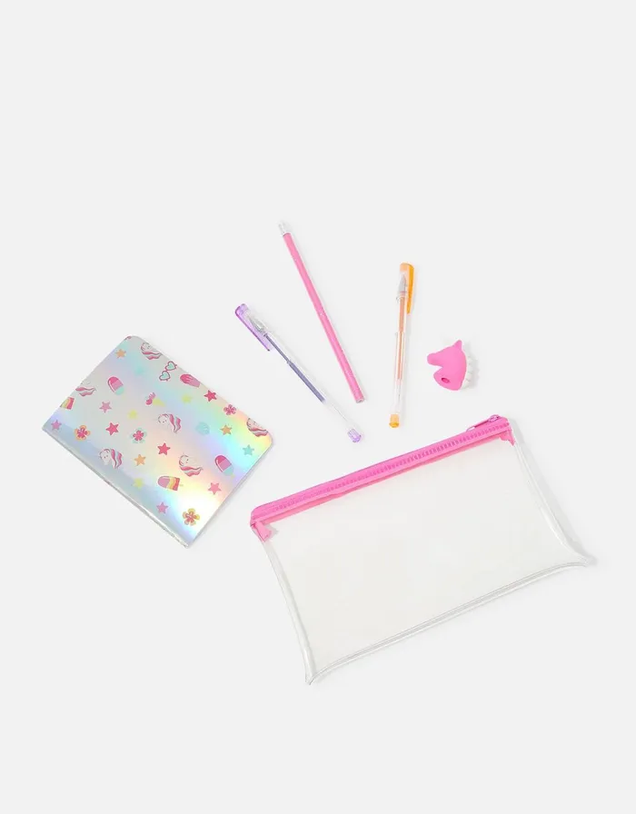 Accessorize Tropical Unicorn Stationary Set GirlsWomen Stationery