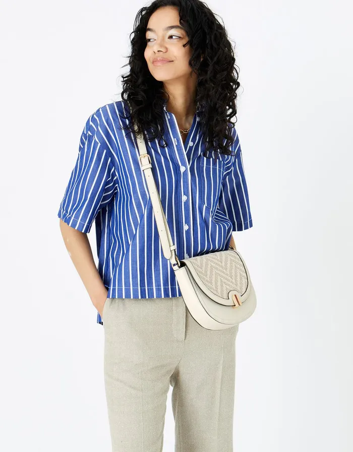 Accessorize Weave CrossBody Bag Cream Cream Women CrossBody Bags