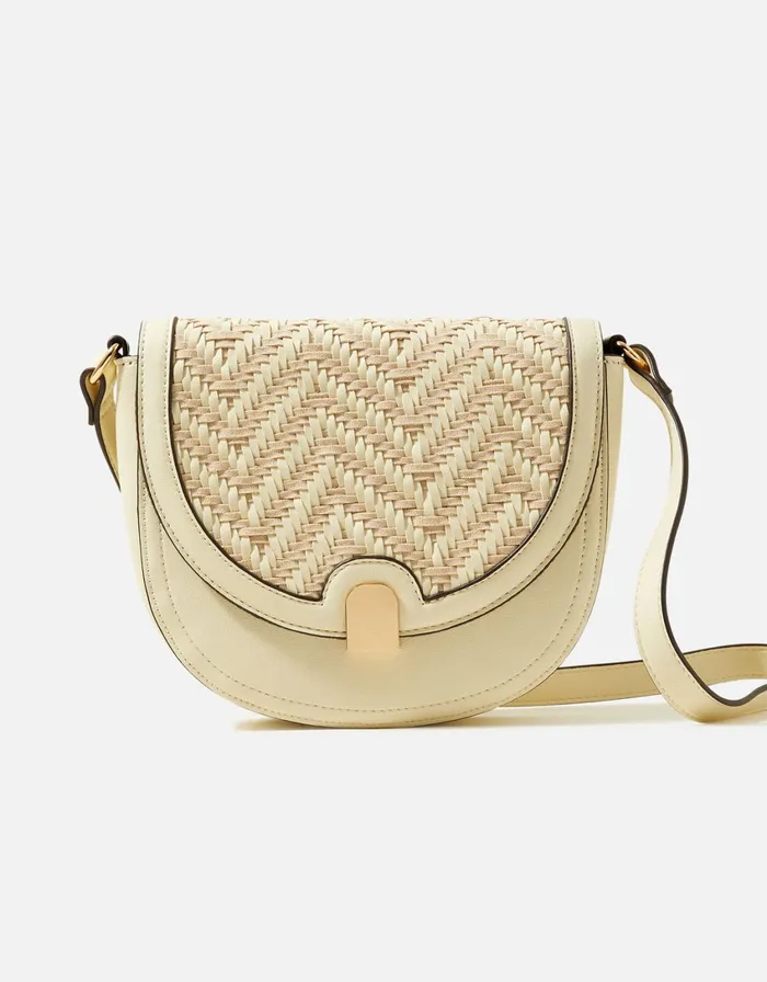 Accessorize Weave CrossBody Bag Cream Cream Women CrossBody Bags