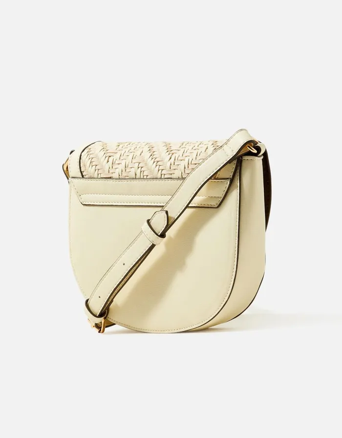 Accessorize Weave CrossBody Bag Cream Cream Women CrossBody Bags