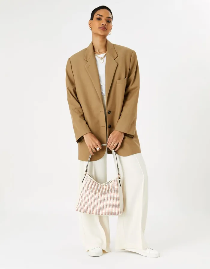 Accessorize Weave Shoulder Bag Women Top Handle Bags