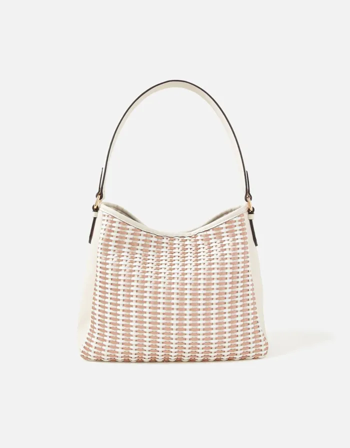Accessorize Weave Shoulder Bag Women Top Handle Bags