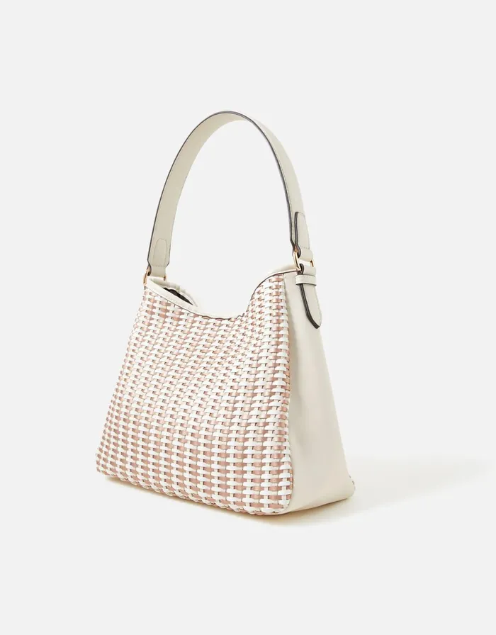 Accessorize Weave Shoulder Bag Women Top Handle Bags