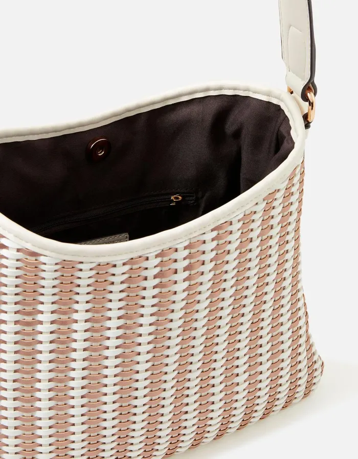 Accessorize Weave Shoulder Bag Women Top Handle Bags