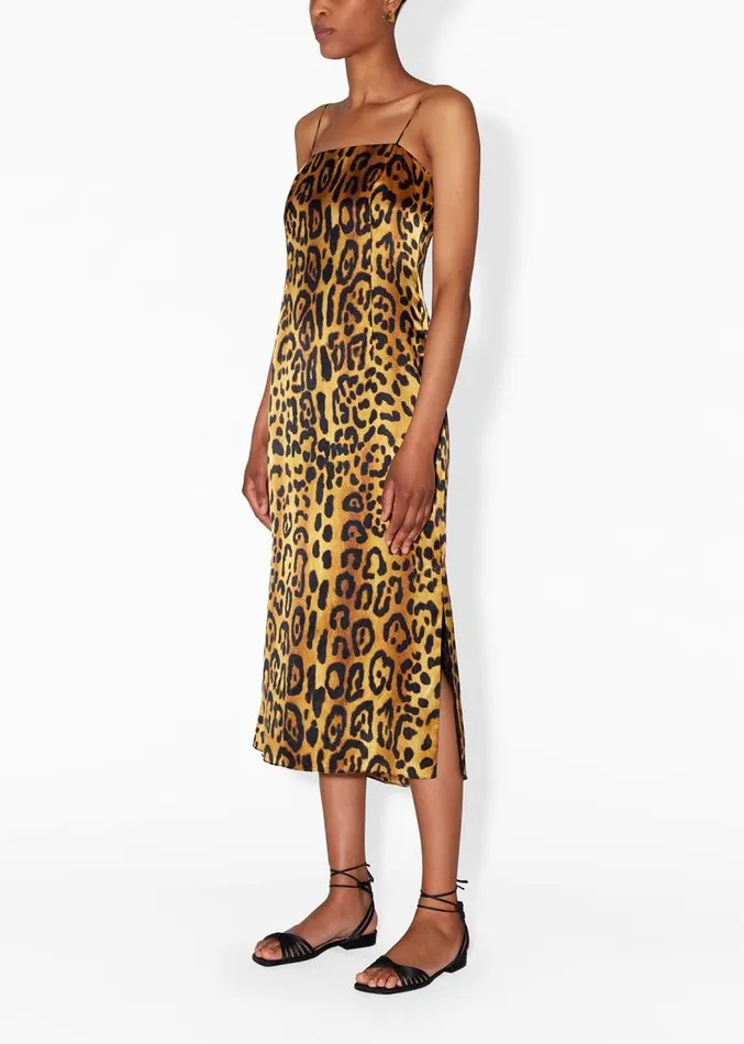 Adam Lippes Dresses and Jumpsuits Cami Dress In Printed Hammered Silk Jaguar 8211 Women Adam Lippes Dresses and Jumpsuits Cami Dress In Printed Hammered Silk Jaguar 8211 Women