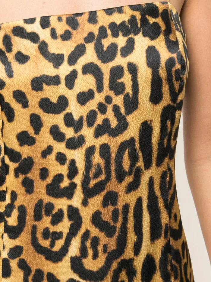 Adam Lippes Dresses and Jumpsuits Cami Dress In Printed Hammered Silk Jaguar 8211 Women