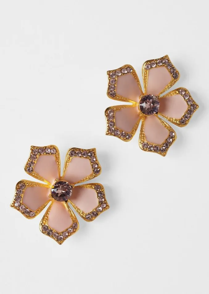 Adam Lippes Earrings Pave Flower Earring Gold 8211 Women