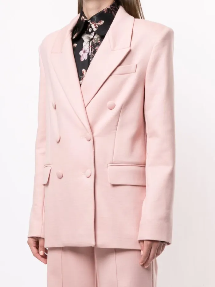 Adam Lippes Jackets and Coats Boxy Blazer In Double Face Italian Wool Blush 8211 Women