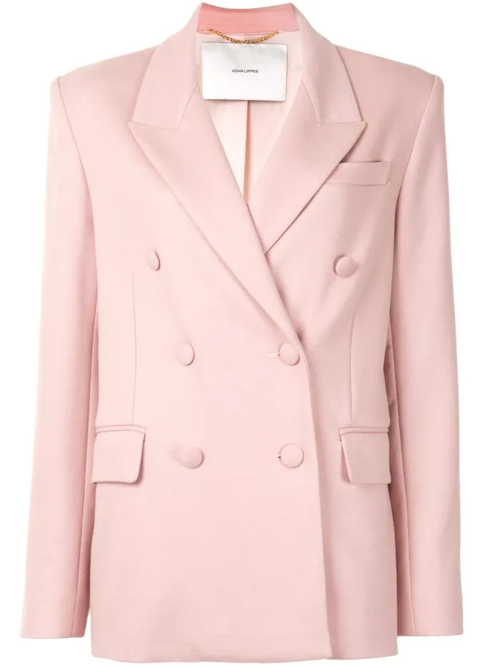 Adam Lippes Jackets and Coats Boxy Blazer In Double Face Italian Wool Blush 8211 Women