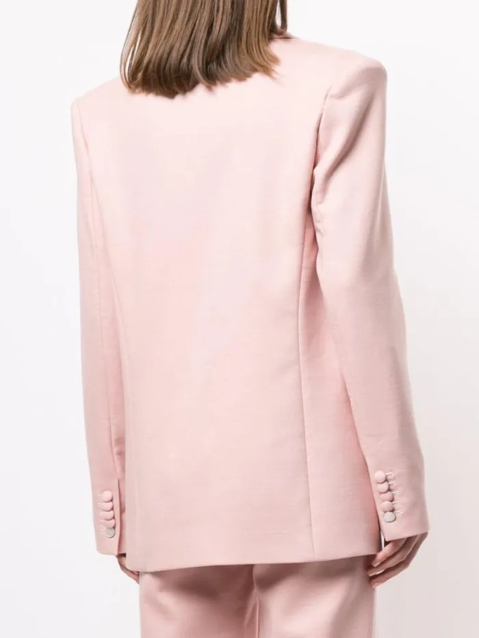 Adam Lippes Jackets and Coats Boxy Blazer In Double Face Italian Wool Blush 8211 Women