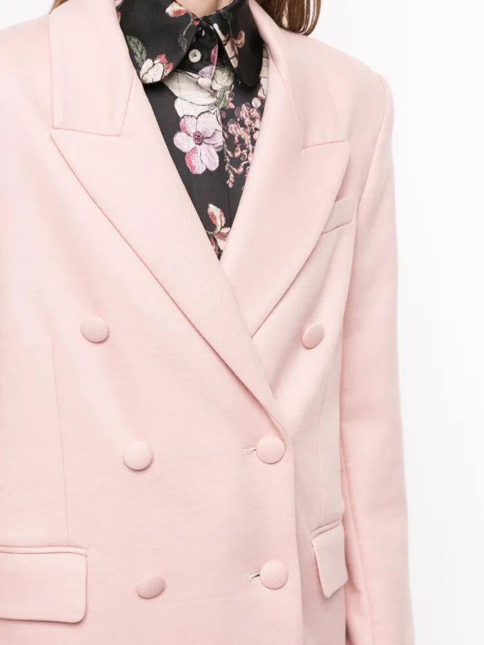 Adam Lippes Jackets and Coats Boxy Blazer In Double Face Italian Wool Blush 8211 Women