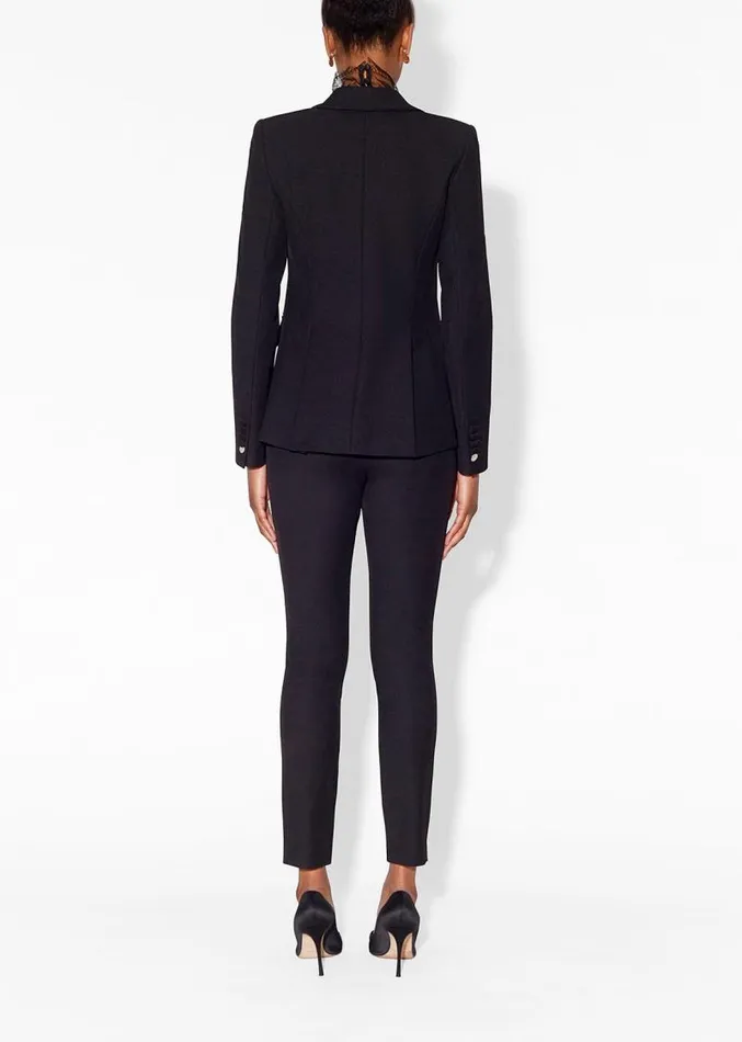 Adam Lippes Jackets and Coats Single Breasted Blazer In Italian Stretch Twill Black 8211 Women