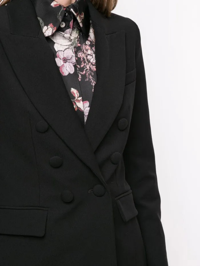 Adam Lippes Jackets and Coats Single Breasted Blazer In Italian Stretch Twill Black 8211 Women