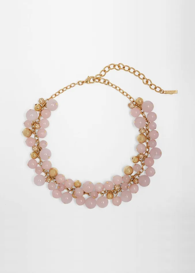 Adam Lippes Necklaces Semi Precious Bead Cluster Necklace Rose Quartz 8211 Women