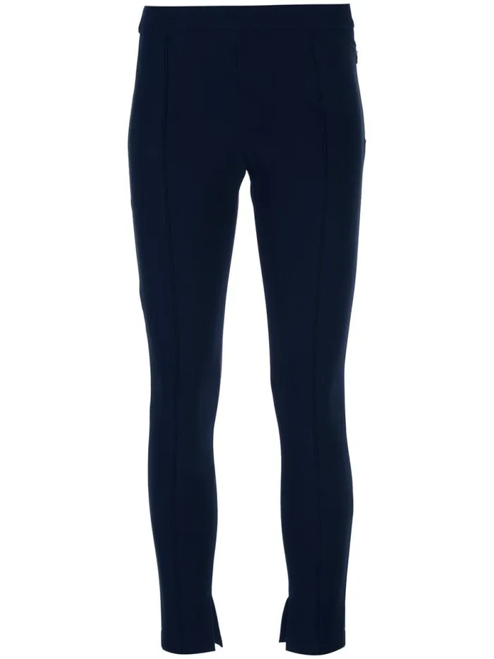 Adam Lippes Pants Skinny Pant With Pintuck In Bonded Neoprene Navy 8211 Women