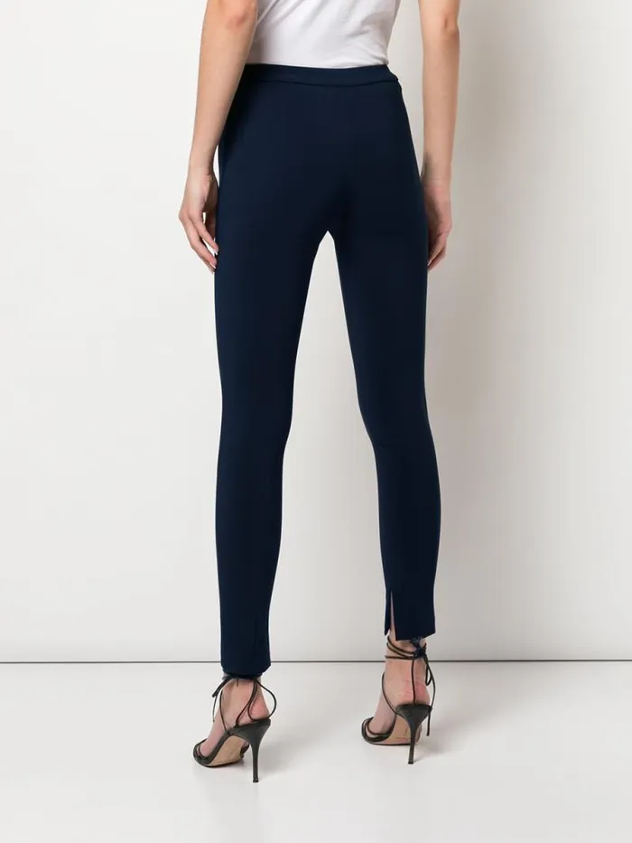 Adam Lippes Pants Skinny Pant With Pintuck In Bonded Neoprene Navy 8211 Women