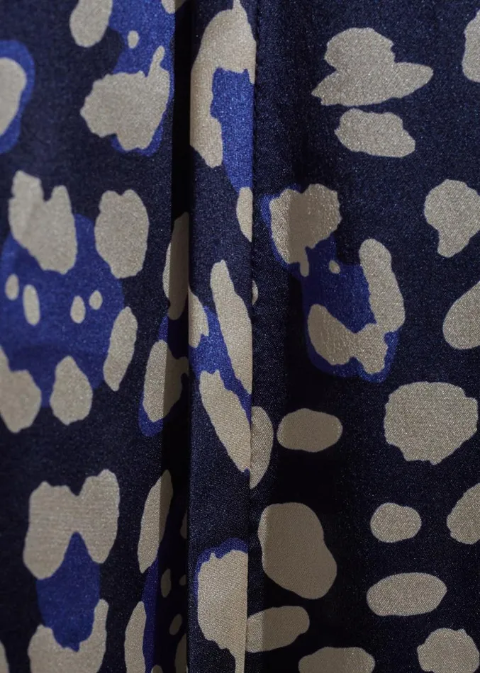 Adam Lippes Pants WideLeg Pant In Printed Charmeuse Blue Leopard 8211 Women