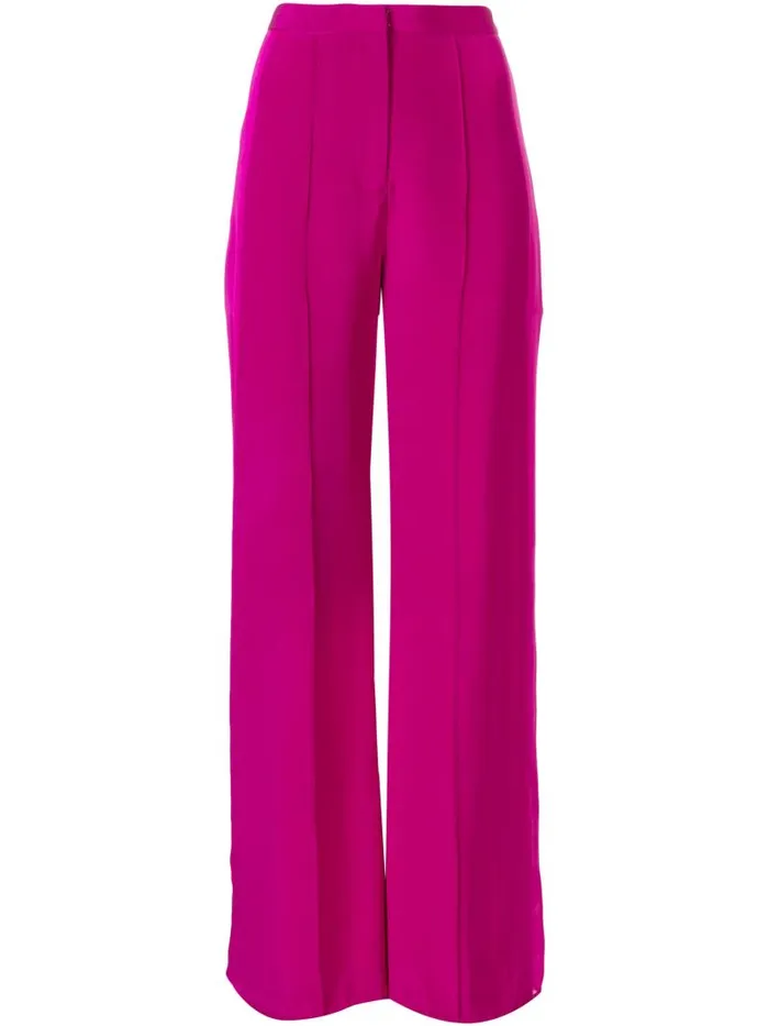 Adam Lippes Pants WideLeg Pant In Silk Crepe Orchid 8211 Women