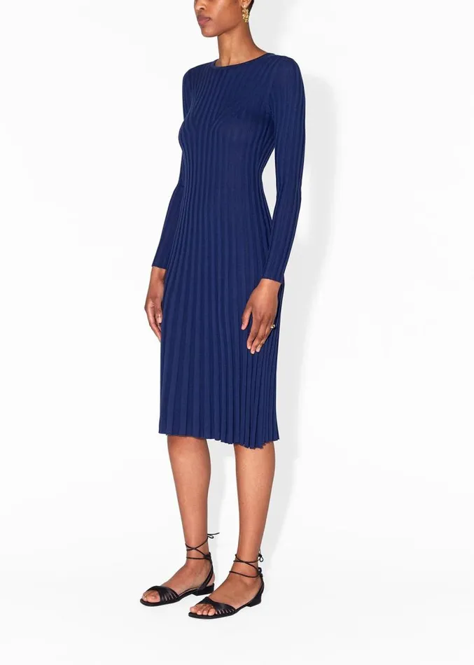 Adam Lippes Sweaters Fitted Sweater Dress In Silk Cashmere Blush 8211 Women