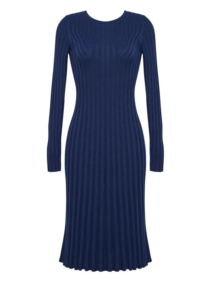 Adam Lippes Sweaters Fitted Sweater Dress In Silk Cashmere Blush 8211 Women