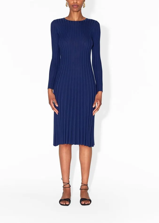 Adam Lippes Sweaters Fitted Sweater Dress In Silk Cashmere Blush 8211 Women