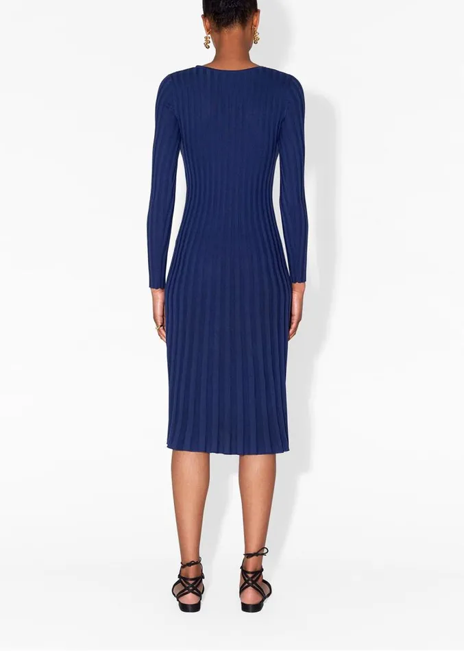 Adam Lippes Sweaters Fitted Sweater Dress In Silk Cashmere Blush 8211 Women
