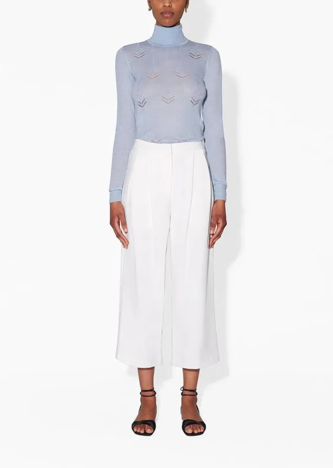 Adam Lippes Sweaters Turtleneck In Lightweight Cashmere Light Blue 8211 Women