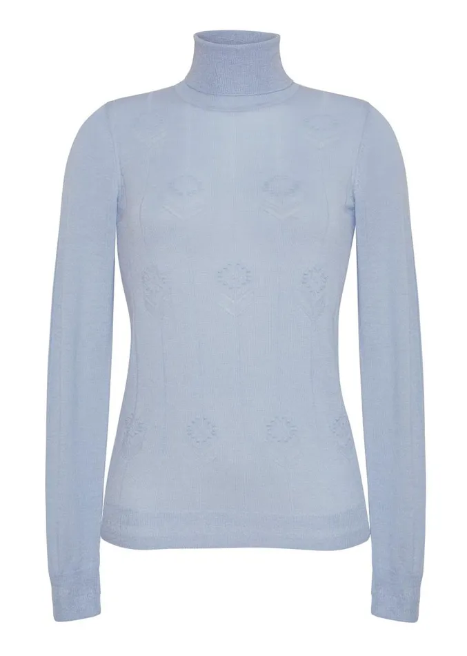 Adam Lippes Sweaters Turtleneck In Lightweight Cashmere Light Blue 8211 Women