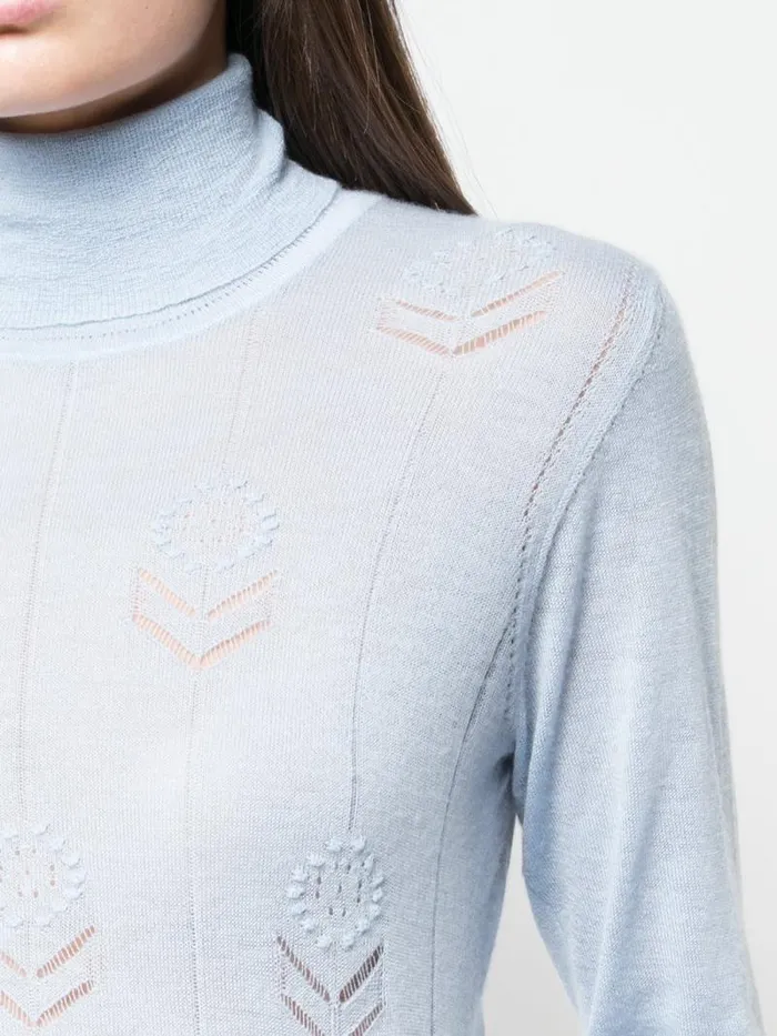 Adam Lippes Sweaters Turtleneck In Lightweight Cashmere Light Blue 8211 Women