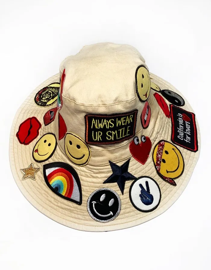 Adina Allover Hippie Patches Natural Women039s Lauren Moshi Hats