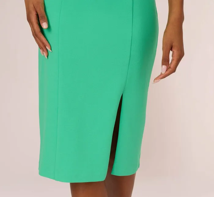 Adrianna Papell Day Dresses Off The Shoulder Midi Dress With Ruffle Details In Flora Green 8211 Women