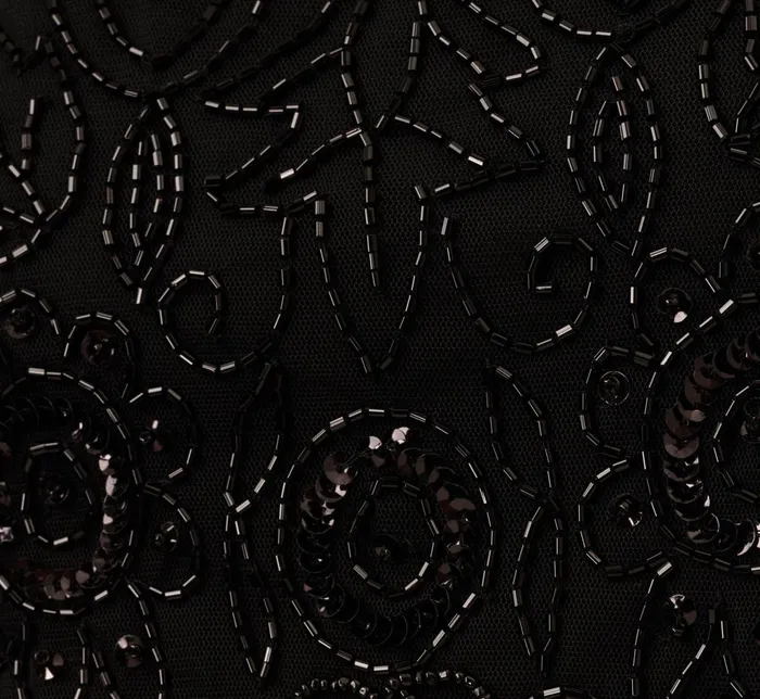 Adrianna Papell Formal Dresses Short Sleeve Blouson Beaded Gown In Black 8211 Women