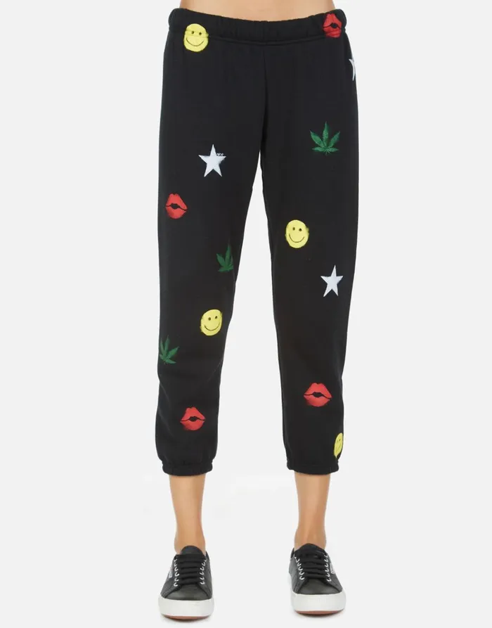Alana Spray Elements Black Women039s Lauren Moshi Crop Sweatpants