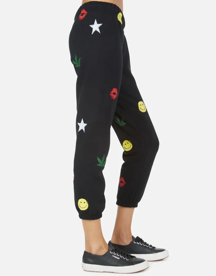 Alana Spray Elements Black Women039s Lauren Moshi Crop Sweatpants