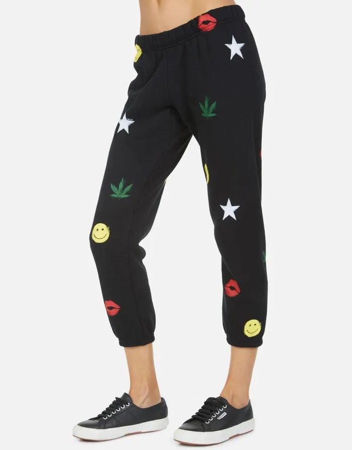 Alana Spray Elements Black Women039s Lauren Moshi Crop Sweatpants