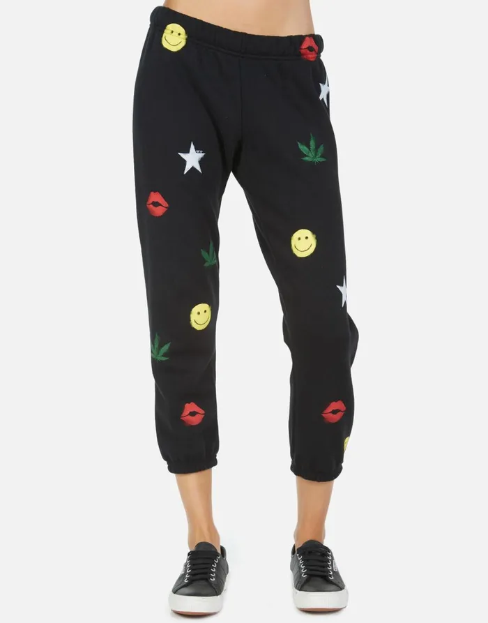 Alana Spray Elements Black Women039s Lauren Moshi Crop Sweatpants