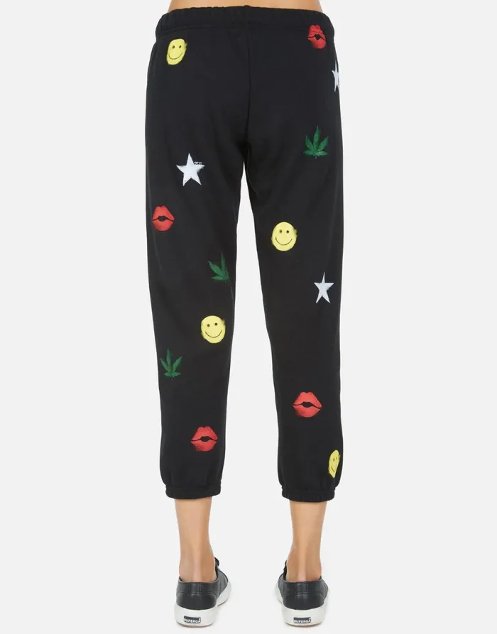 Alana Spray Elements Black Women039s Lauren Moshi Crop Sweatpants